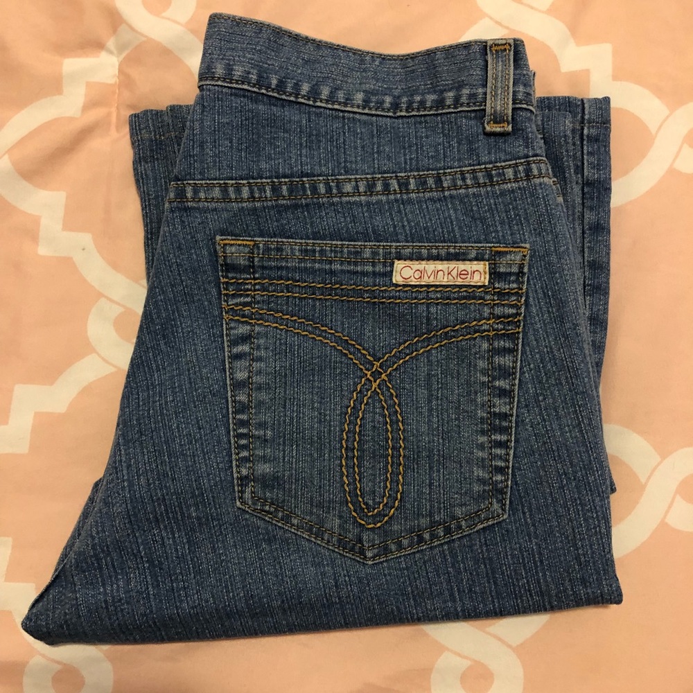 Calvin Klein boot cut blue jeans